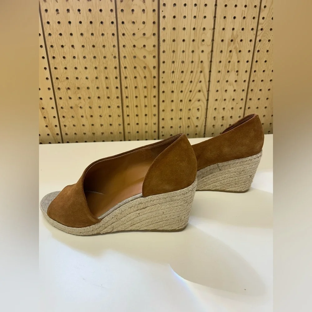 Vince Sonora Brown Suede Espadrille Wedges
